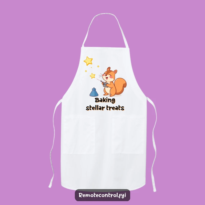 Funny Squirrel Chef Apron: Joyful Star Launcher, Hilarious Funny Gift for Cooks