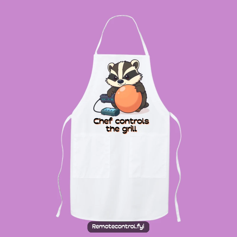 Funny Chef Badger Apron: Cook with Focused Flair