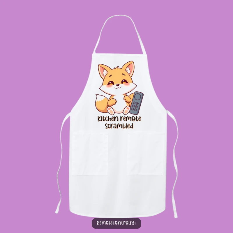 Funny Fox Chef Apron - Cook Up Laughs with Remote Control Fun!