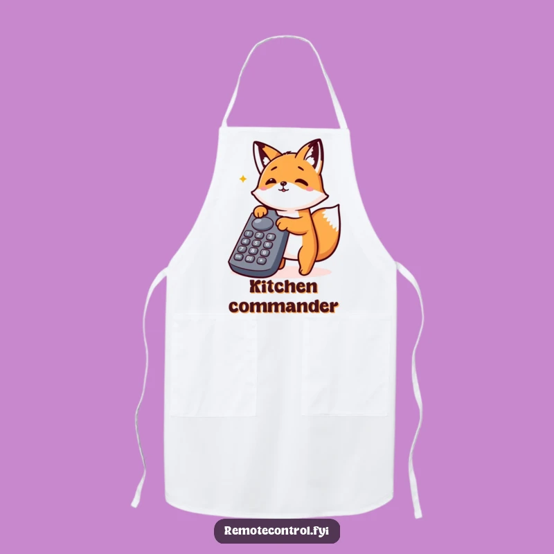 Funny Fox Apron: Kitchen Remote Master, Perfect Humorous Gift