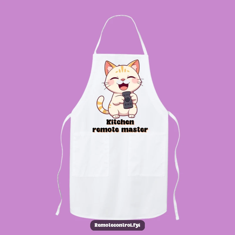 Funny Giggling Cat Apron - Remote Control Kitchen Wear - Great Funny Gift