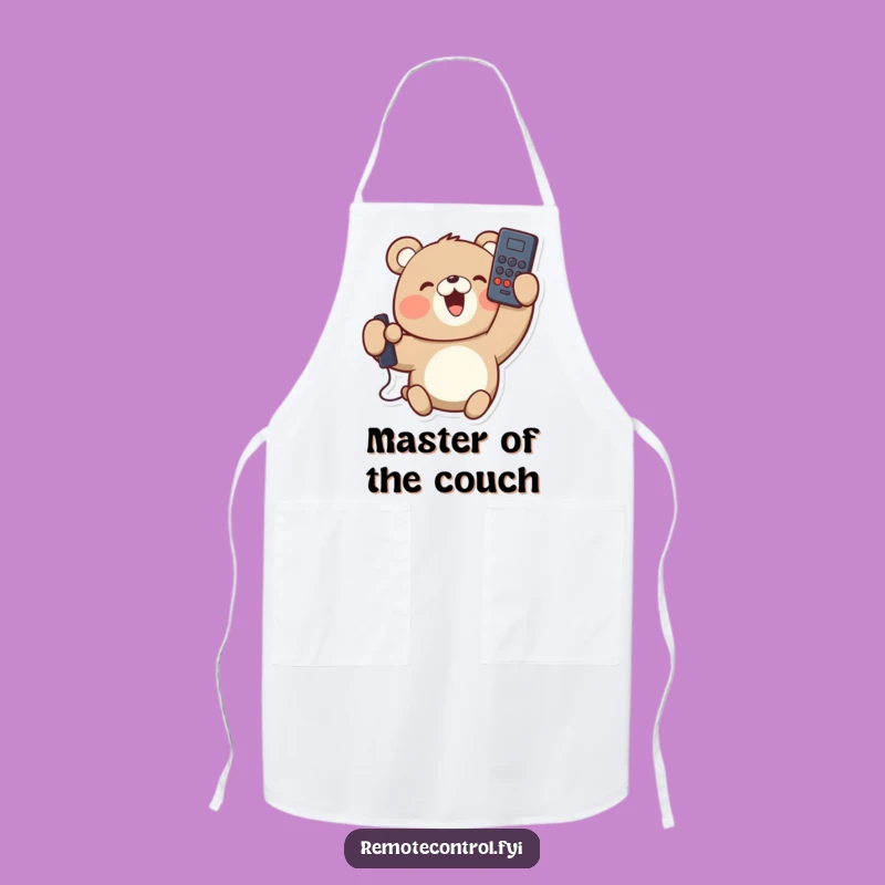 Funny Bear Apron - Upside Down Remote Cooking Fun, Ideal Gift