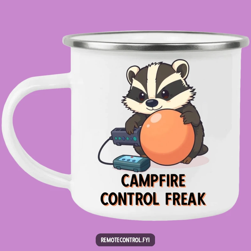Funny Badger Control Camp Mug: Remote Your Adventures