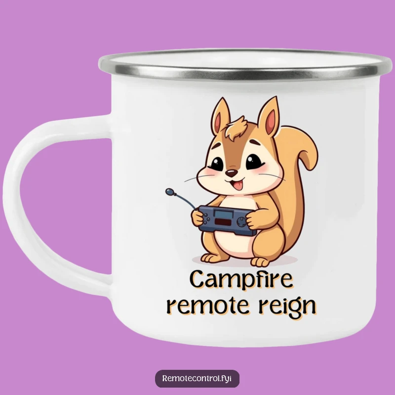 Funny Squirrel Remote Control Camping Mug: Your Adventure Control Center