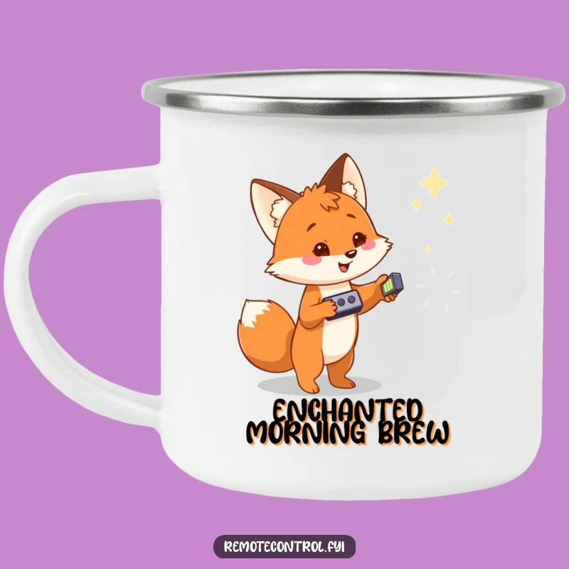 Funny Fox Adventure Mug: Fox's Campfire Magic, Rugged Funny Gift