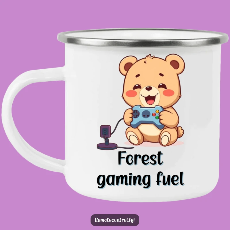 Funny Bear Cub Adventure Mug: Delighted Cub's Campfire Games, Rugged Funny Gift