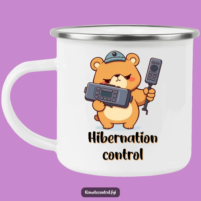 Funny Bear Remote Camping Mug: Durable Comedic Controller Gift