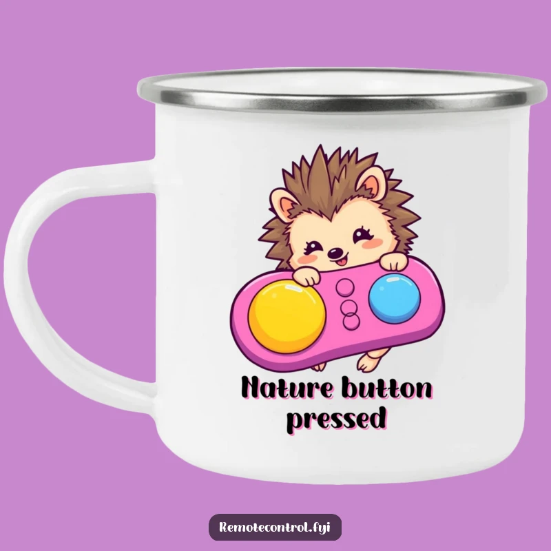 Funny Hedgehog Adventure Mug - Perfect for Outdoor Laughs!