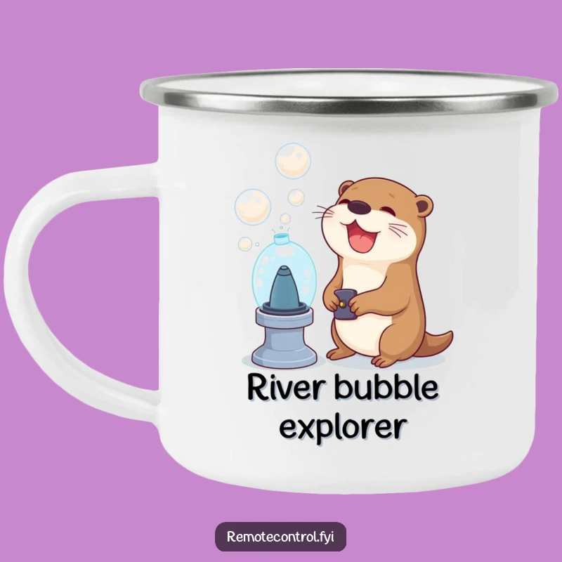 Funny Otter Bubble Camping Mug: Durable Comedic Joyful Gift