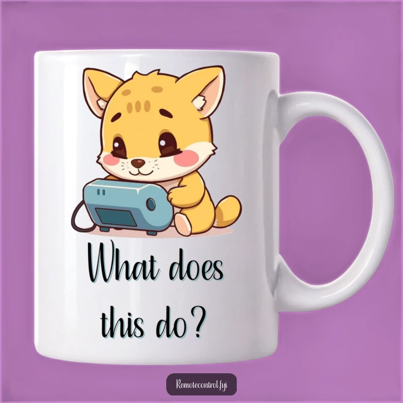 Funny Animal Mug: Remote Control Obsession, Perfect Gift!