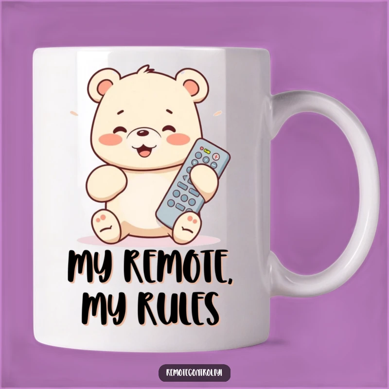 Funny Bear Cub Remote Control Mug: A Hilarious Gift for TV Lovers