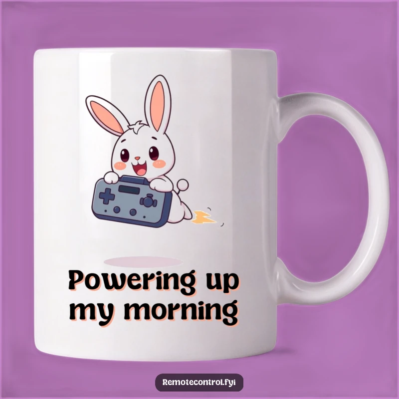 Funny Bunny Remote Control Mug: Hilarious Gift for TV Lovers!