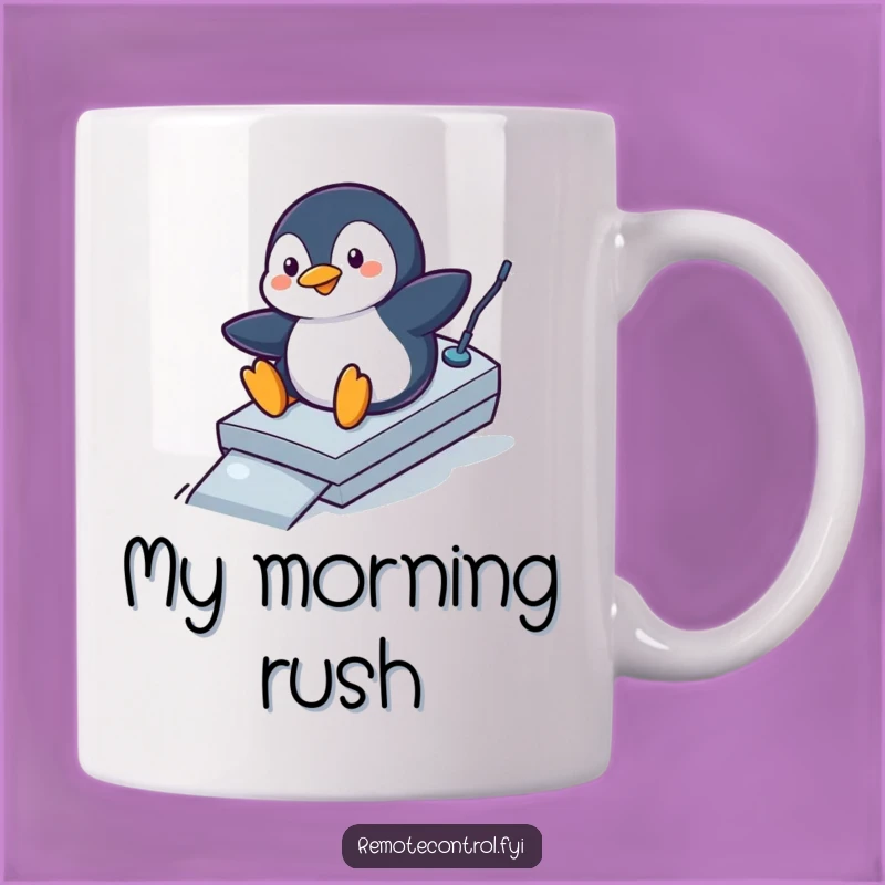 Funny Penguin Ramp Rider Mug: Hilarious Remote Control Adventure Gift
