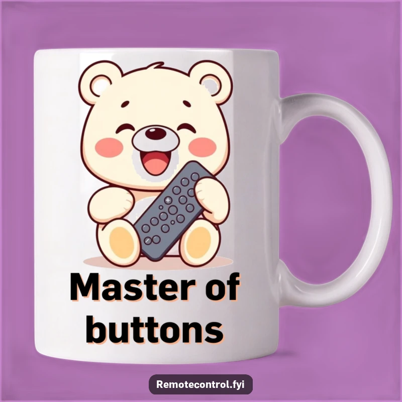 Funny Bear Mug: Grinning Remote Master, Perfect Humorous Gift