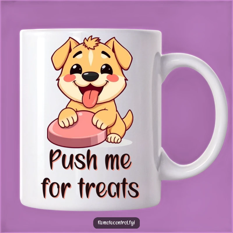 Funny Dog Button Press Mug: Perfect Gift for Enthusiastic Doers