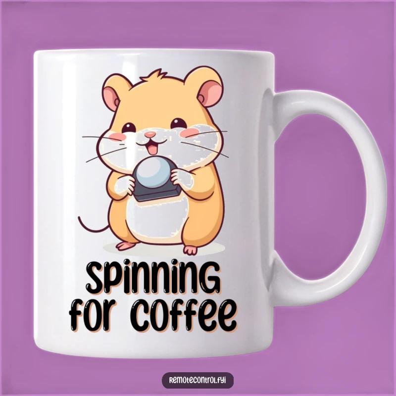 Funny Hamster Remote Spinner Mug: Playful Skill, Perfect Funny Gift for Gadget Lovers