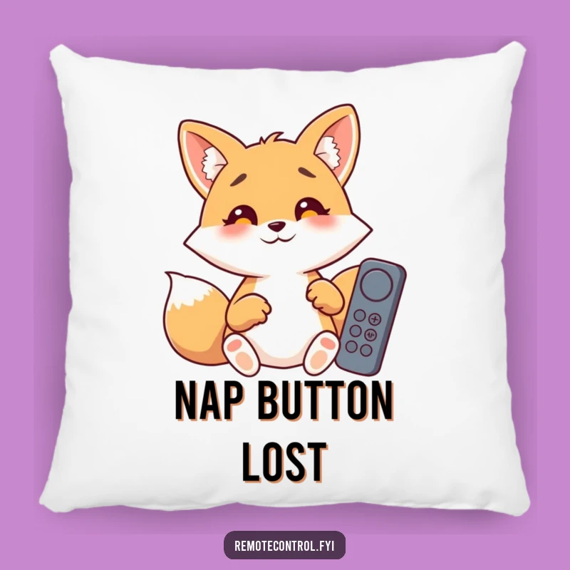 Cozy Funny Fox Remote Pillow - Snuggle Up with Remote Chaos!