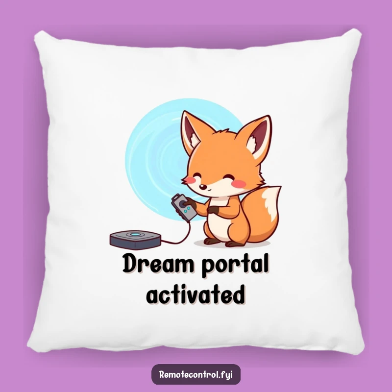 Funny Fox Portal Pillow: Dream of Dimensions with This Remote Control Cushion