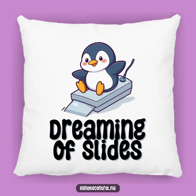 Funny Penguin Ramp Rider Pillow: Soft and Hilarious Decor