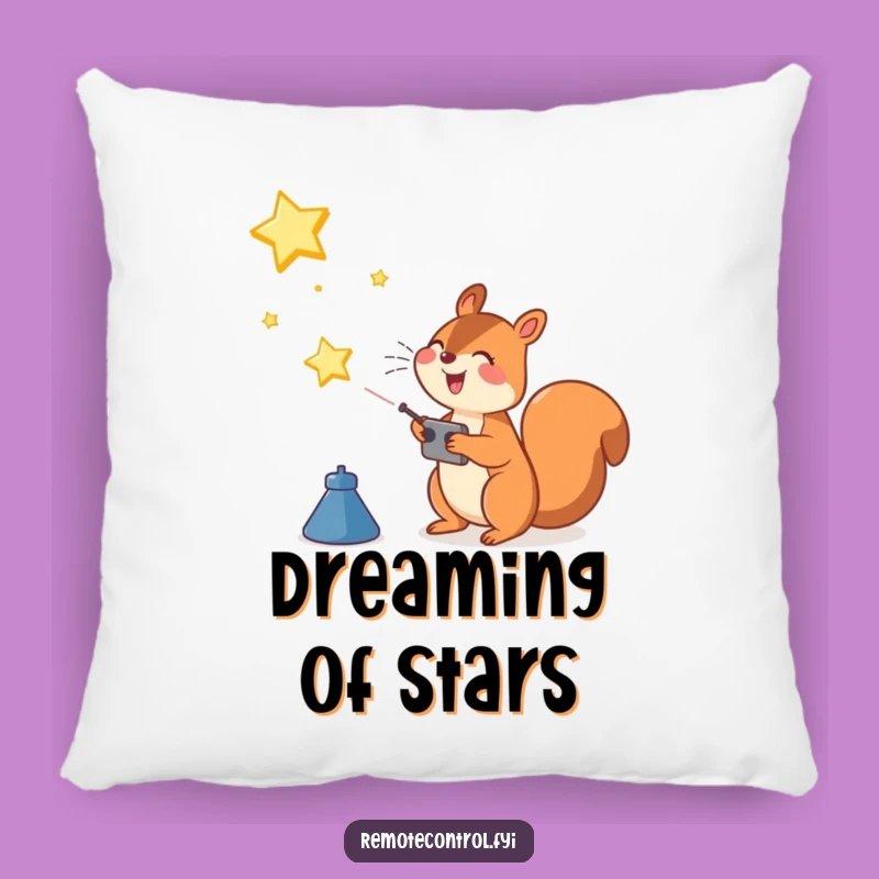 Funny Squirrel Dream Pillow: Joyful Star Launcher, Soft Funny Gift for Cozy Spaces