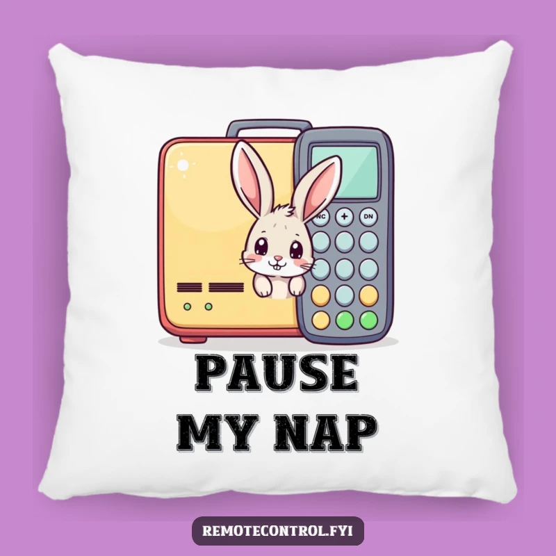 Funny Bunny Remote Control Pillow: Cute & Comfy Humor for Your Home