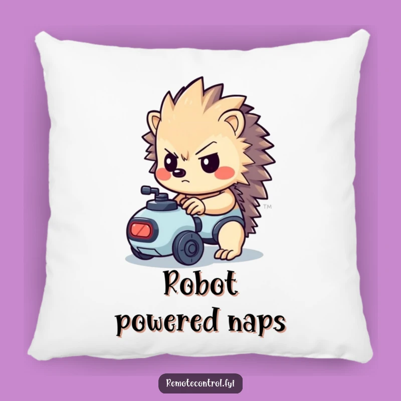 Funny Hedgehog Pillow - Cozy Determination Robot Control Comfort!