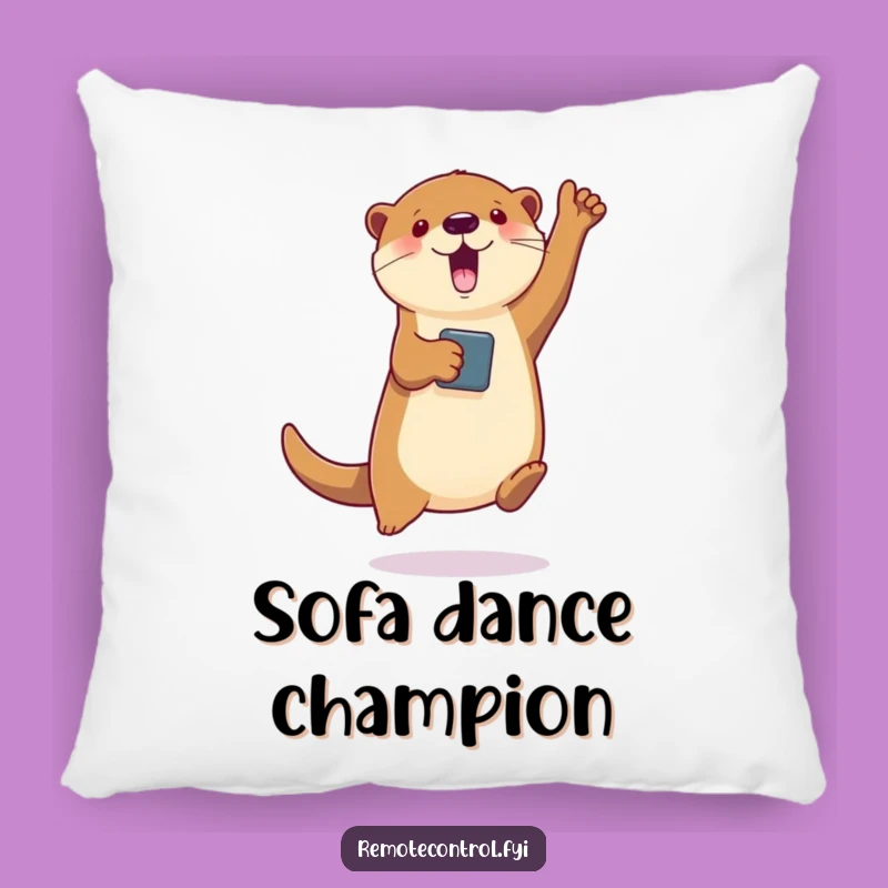 Funny Otter Dance Pillow: Otter's Cozy Moves, Cozy Funny Gift
