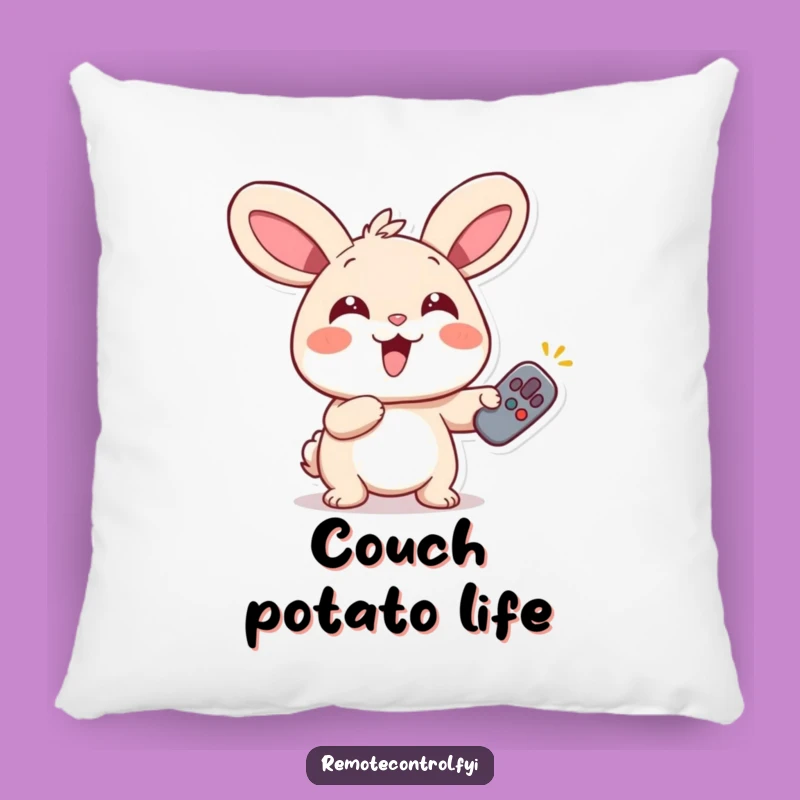 Funny Rabbit Remote Pillow: Soft Giggling Cushion, Cozy Funny Gift