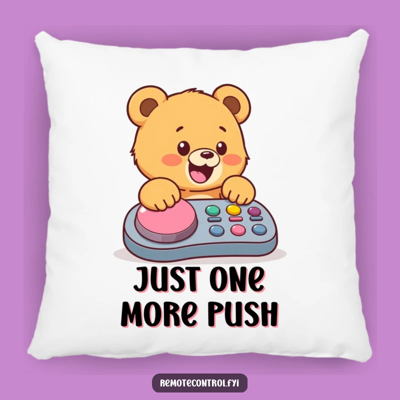 Funny Bear Cub Pillow: Snuggle Up with This Remote Control Comedian