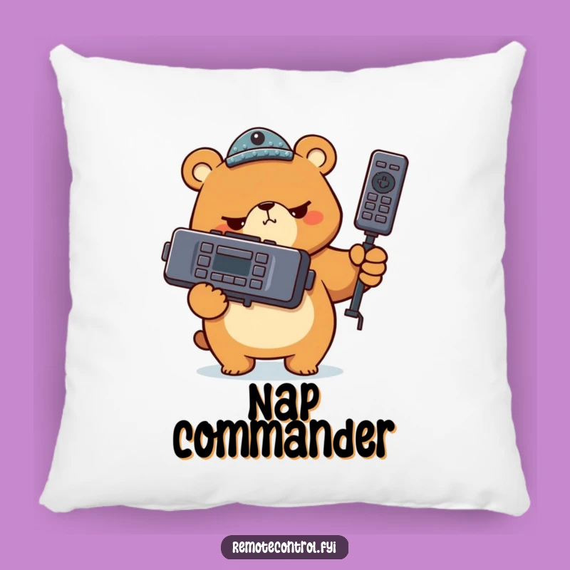 Funny Bear Remote Pillow: Soft Comedic Controller Comfort