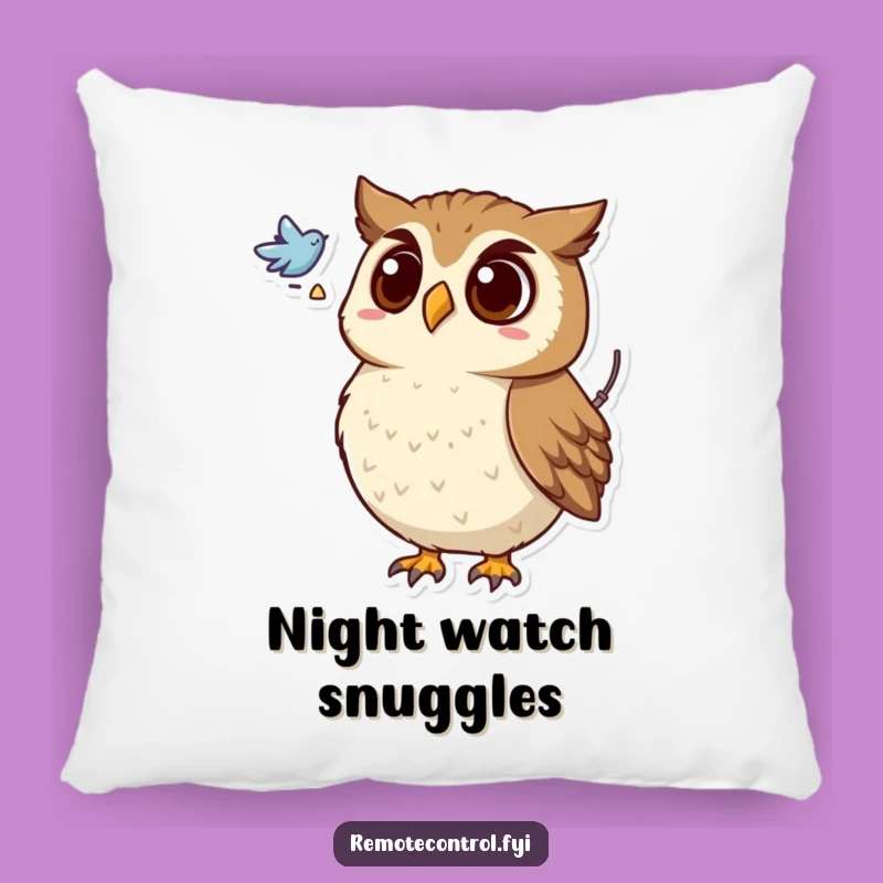 Funny Owl Mystery Pillow: Owl's Cozy Contemplation, Cozy Funny Gift