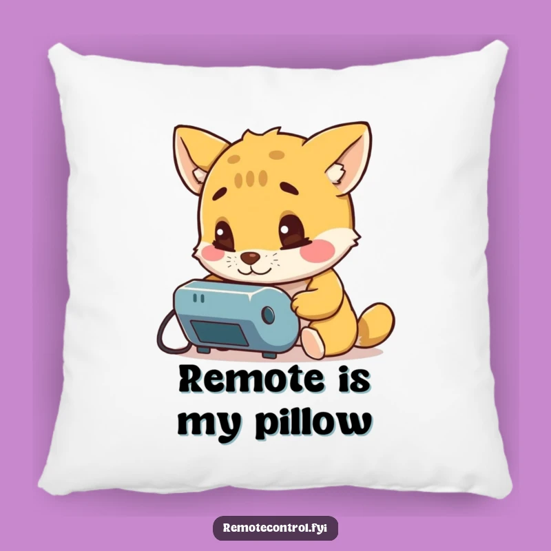 Funny Animal Pillow: Cozy Remote Control Pondering, Gift!