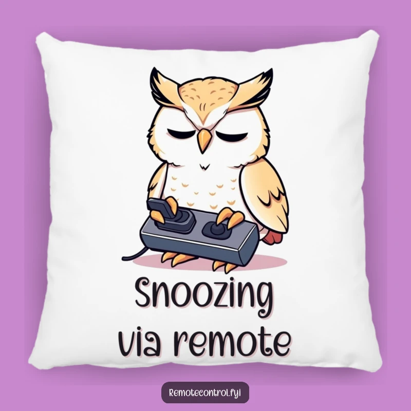 Funny Owl Pillow - Cozy Concentration Remote Control Comfort!