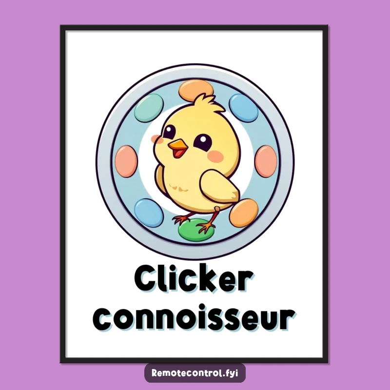 Funny Bird Remote Digital Art: Vibrant Comedic Avian Decor Gift