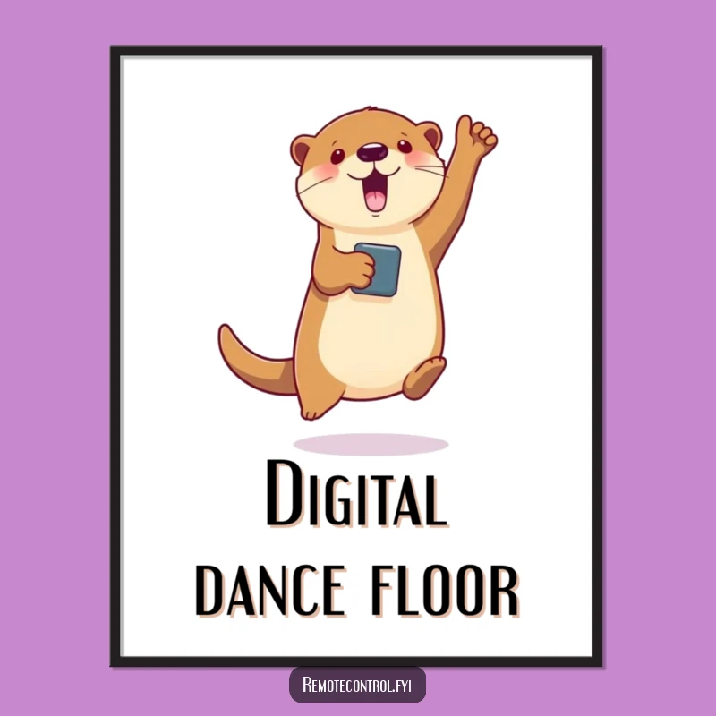 Funny Otter Virtual Dance Art: Otter's Digital Moves, Unique Funny Gift
