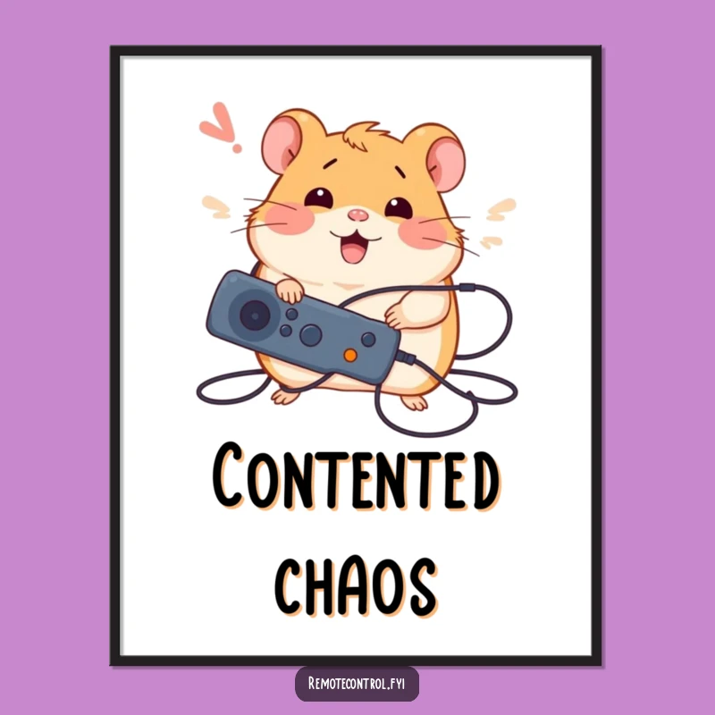 Funny Hamster Tech Art: Hamster's Wire Resolution, Unique Funny Gift
