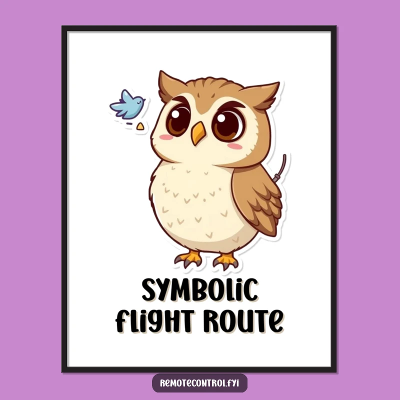 Funny Owl Mystery Art: Owl's Symbolic Encounter, Unique Funny Gift