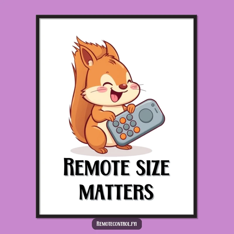 Funny Squirrel Digital Art: Instant Download for Oversized Remote Humor
