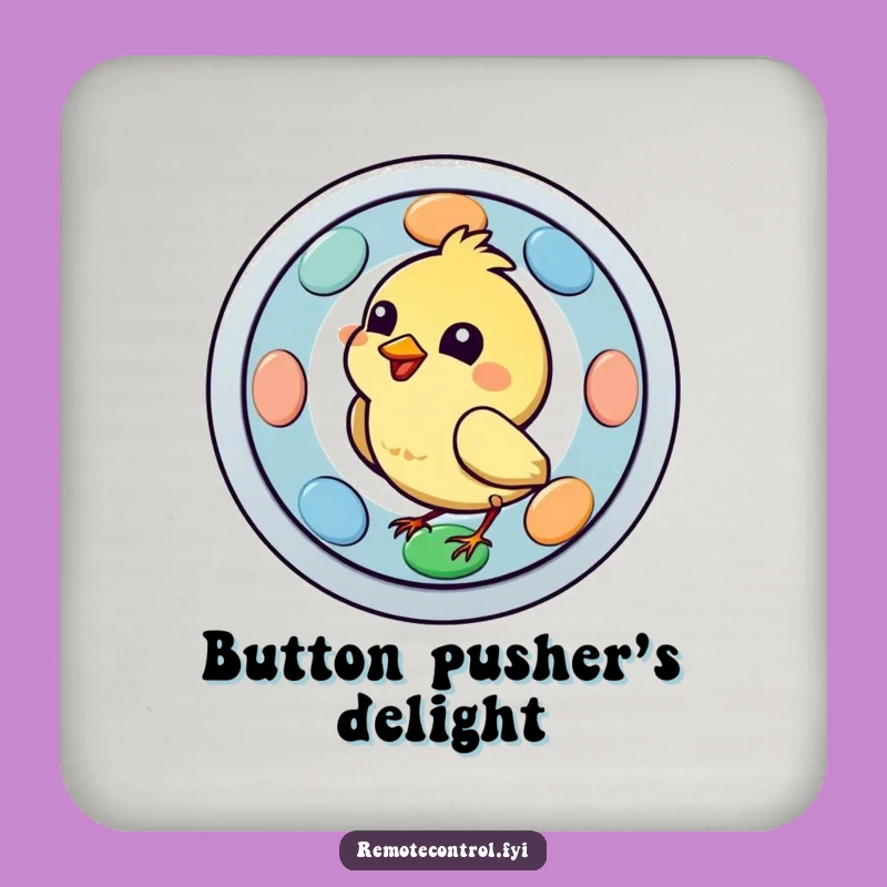 Funny Bird Remote Coaster: Comedic Avian Surface Protector Gift