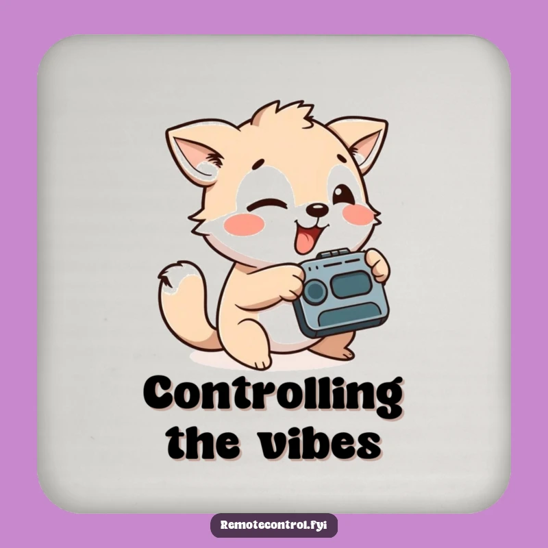 Funny Playful Animal Remote Control Coaster, Protect Your Surface Funny Gift