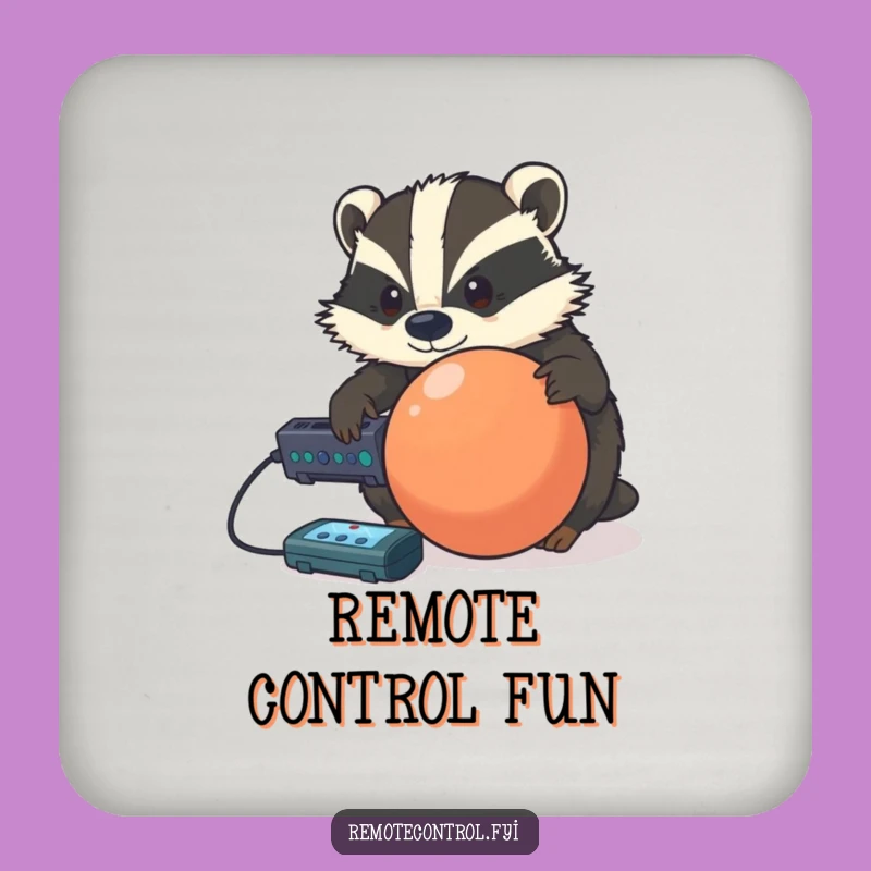 Funny Badger Remote Coaster: Protect Surfaces Determinedly