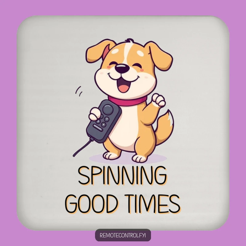 Funny Dog Remote Coaster: Comedic Canine Surface Protector