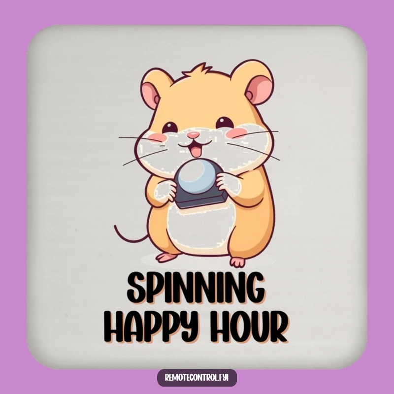 Funny Hamster Spinner Coaster: Playful Skill, Protect Surfaces with Funny Gift