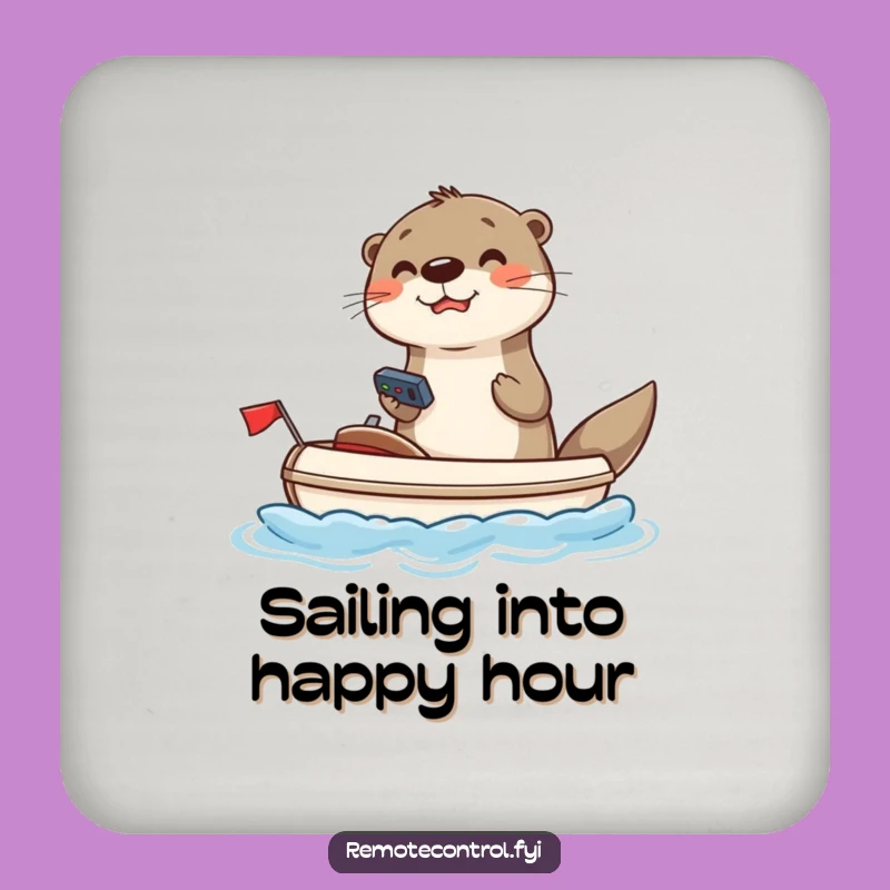 Funny Otter Boat Steering Coaster: Hilarious Remote Protection