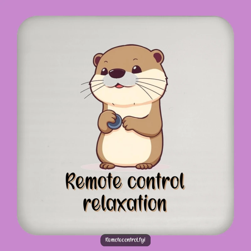 Funny Otter Remote Coaster: Protect Surfaces with Style