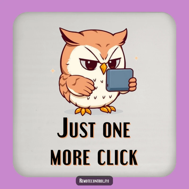 Funny Owl Remote Control Coaster: Protect Surfaces with Hilarious Style