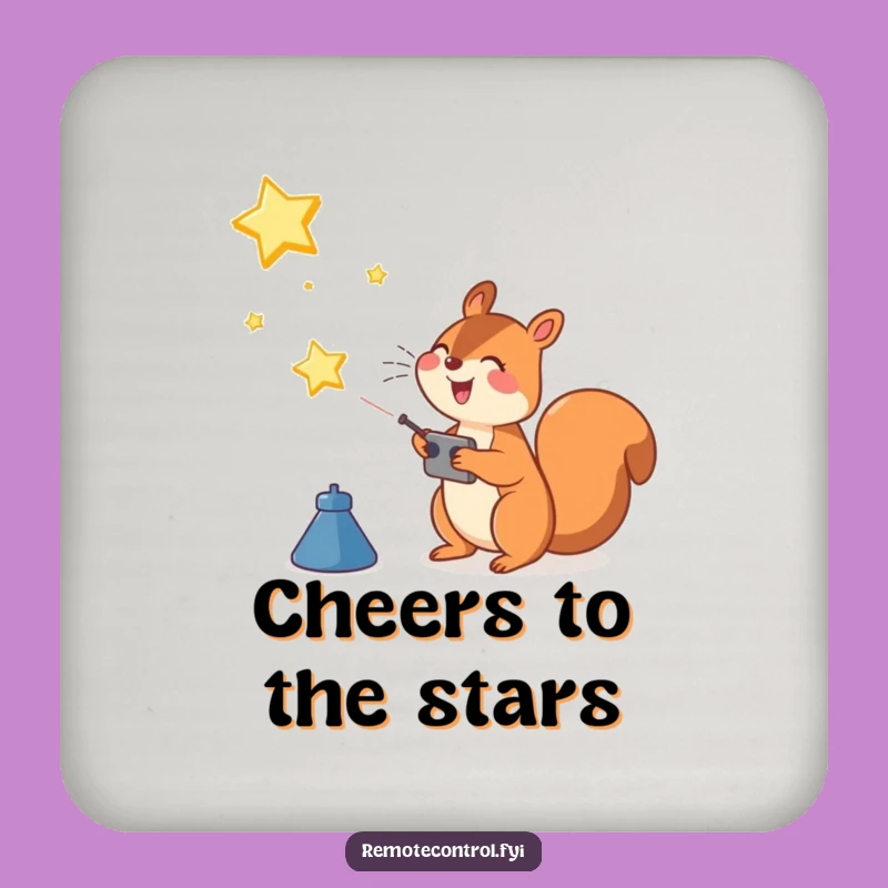 Funny Squirrel Star Coaster: Joyful Launcher, Protect Surfaces with Funny Gift