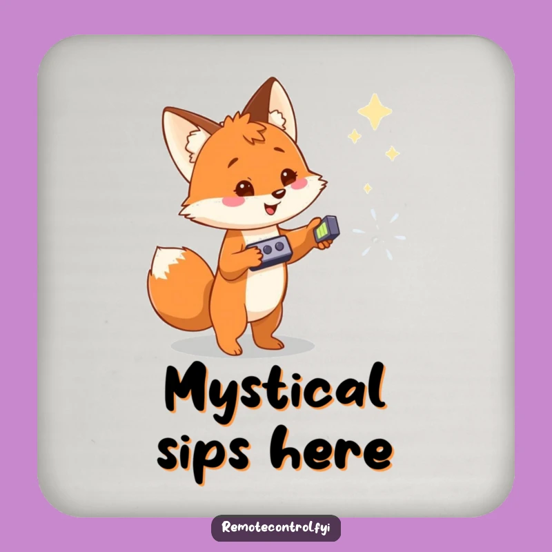 Funny Fox Magic Coaster: Fox Protects Surfaces, Quirky Funny Gift