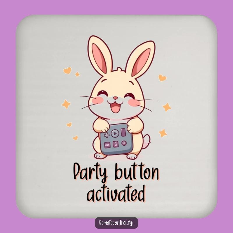 Funny Rabbit Coasters: Protect Surfaces with Energetic Button Control