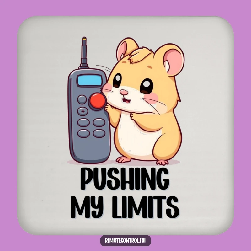 Funny Hamster Button Pusher Coaster: Hilarious Remote Protection